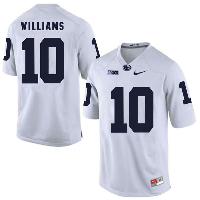 Penn State Nittany Lions #10 Trevor Williams White College Football Jersey